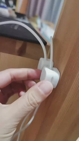 Desk cable organiser usage video