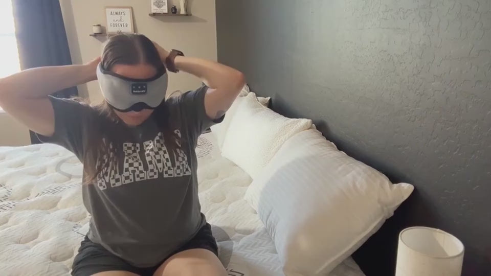 Bluetooth sleep mask with built-in speakers product video 2