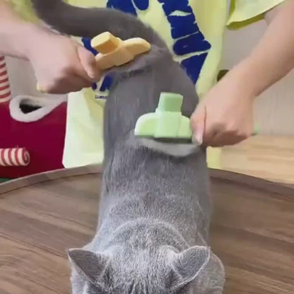Pet comb loose hair removal video